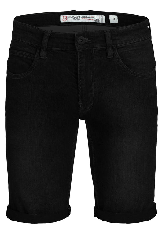 Indicode Men's Caden Jeans Shorts with 5 pockets made of 98% cotton