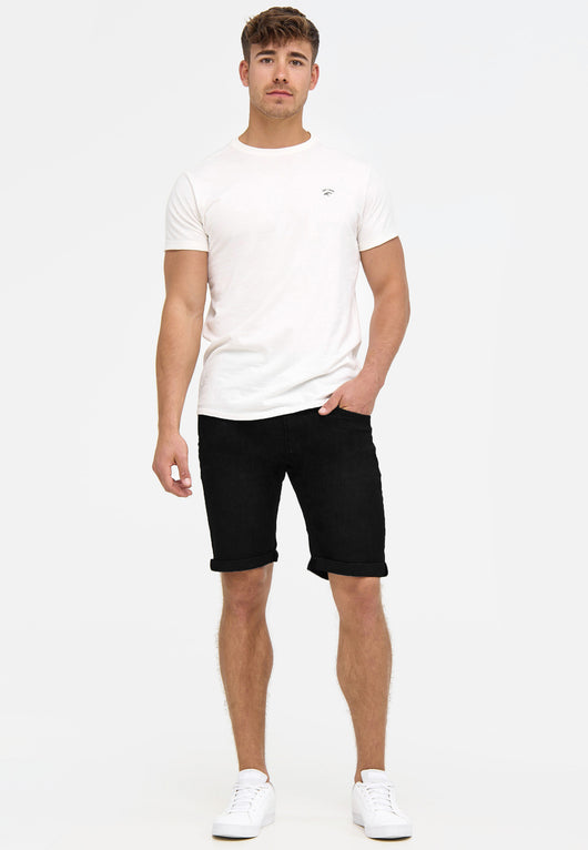 Indicode Men's Caden Jeans Shorts with 5 pockets made of 98% cotton