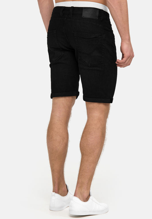 Indicode Men's Caden Jeans Shorts with 5 pockets made of 98% cotton