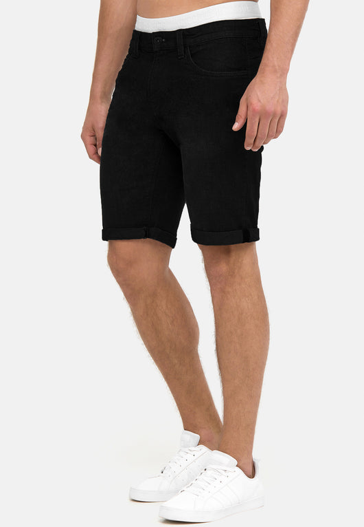 Indicode Men's Caden Jeans Shorts with 5 pockets made of 98% cotton
