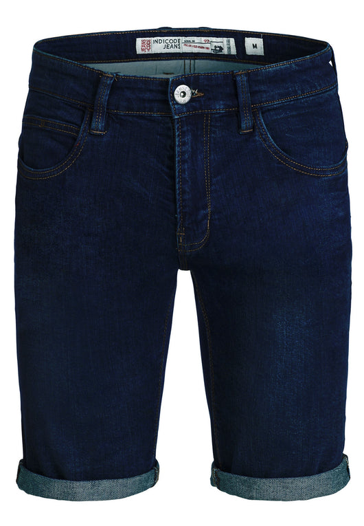 Indicode Men's Caden Jeans Shorts with 5 pockets made of 98% cotton