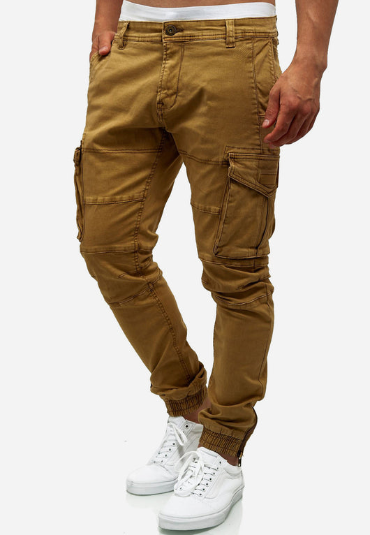 Indicode Men's Alex 6 Pocket Cotton Cargo Pants