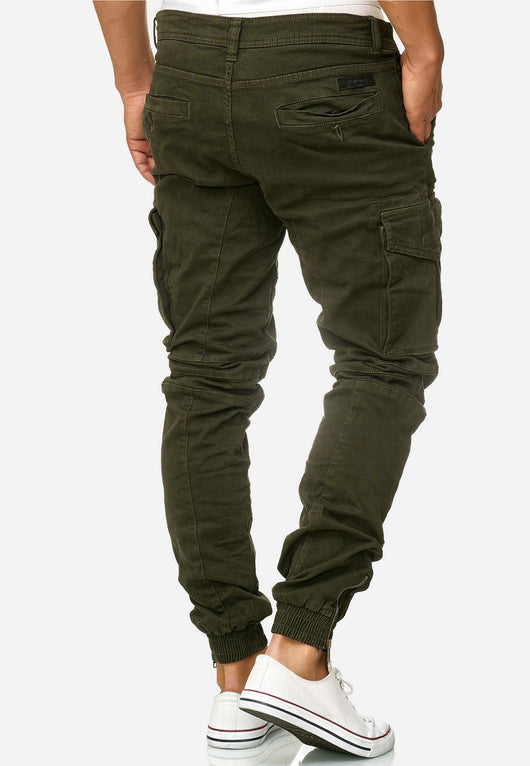Indicode Men's Alex 6 Pocket Cotton Cargo Pants