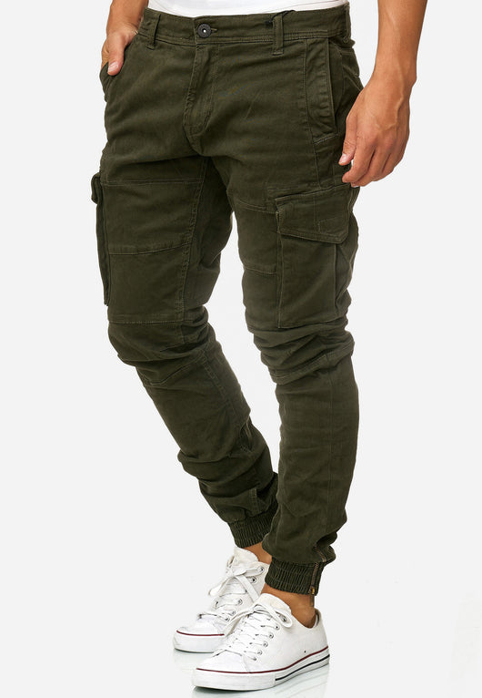 Indicode Men's Alex 6 Pocket Cotton Cargo Pants