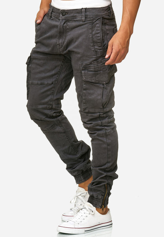 Indicode Men's Alex 6 Pocket Cotton Cargo Pants
