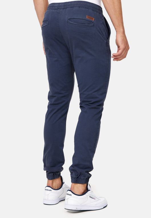 Indicode men's Fields trousers with 4 pockets made of 98% cotton