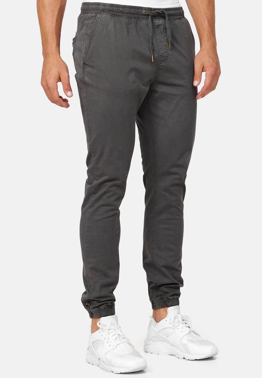 Indicode men's Fields trousers with 4 pockets made of 98% cotton
