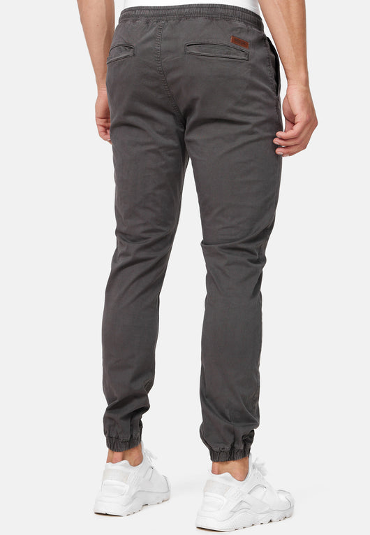Indicode men's Fields trousers with 4 pockets made of 98% cotton