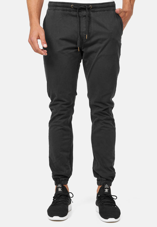 Indicode men's Fields trousers with 4 pockets made of 98% cotton