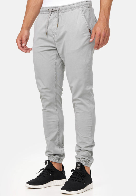 Indicode men's Fields trousers with 4 pockets made of 98% cotton