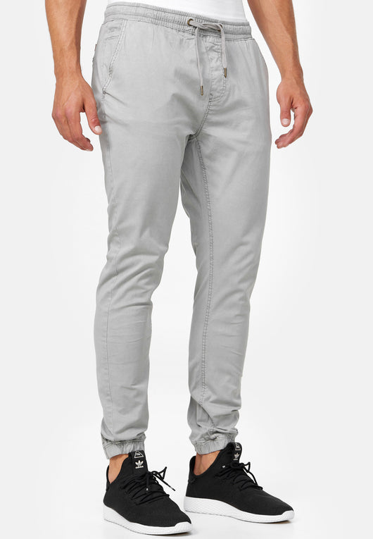 Indicode men's Fields trousers with 4 pockets made of 98% cotton