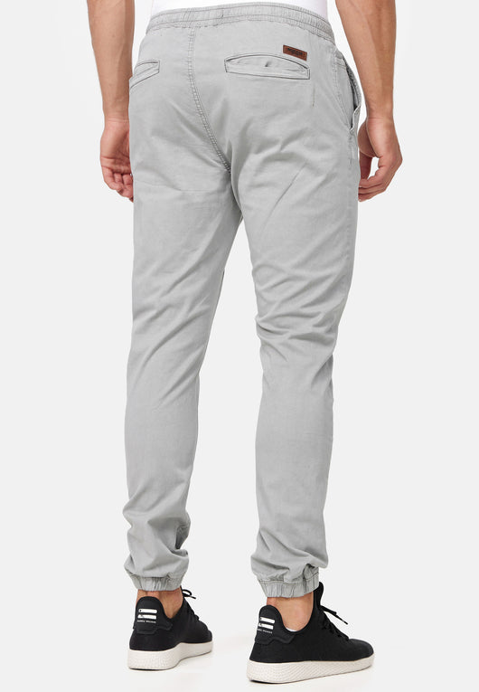 Indicode men's Fields trousers with 4 pockets made of 98% cotton