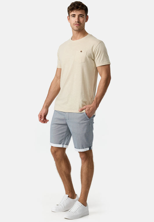 Indicode Men's Cuba Chino Shorts with 5 pockets incl. belt made of 100% cotton
