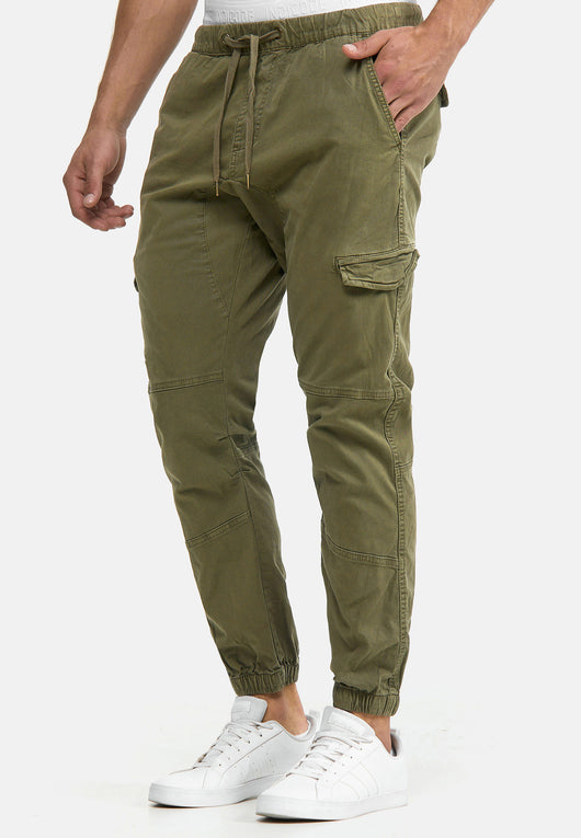 Indicode Men's Levy Cotton 6 Pocket Cargo Trousers