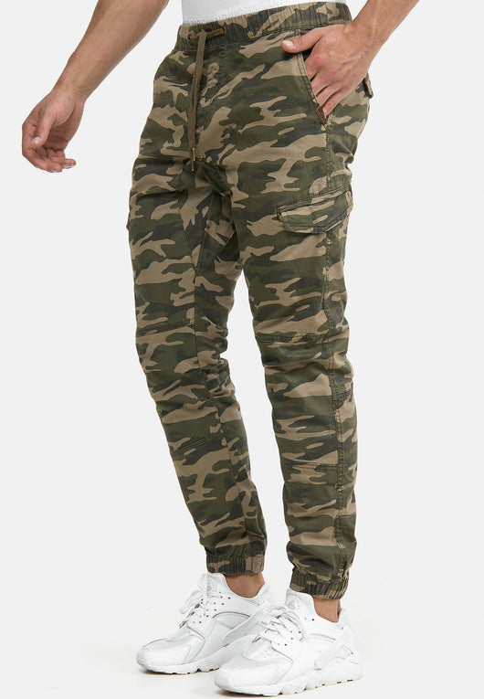 Indicode Men's Levy Cotton 6 Pocket Cargo Trousers