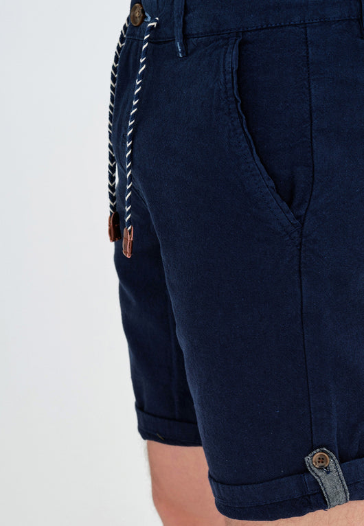 Indicode Men's Beauvais 4-pocket shorts in cotton and linen