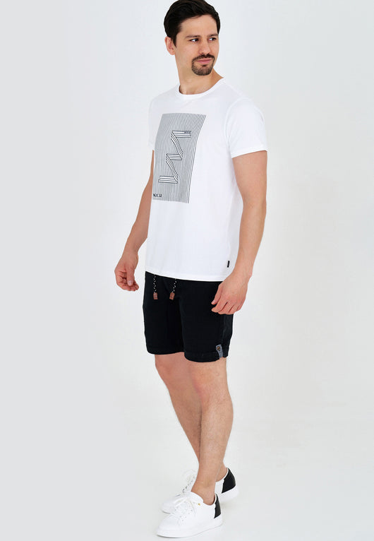 Indicode Men's Beauvais 4-pocket shorts in cotton and linen