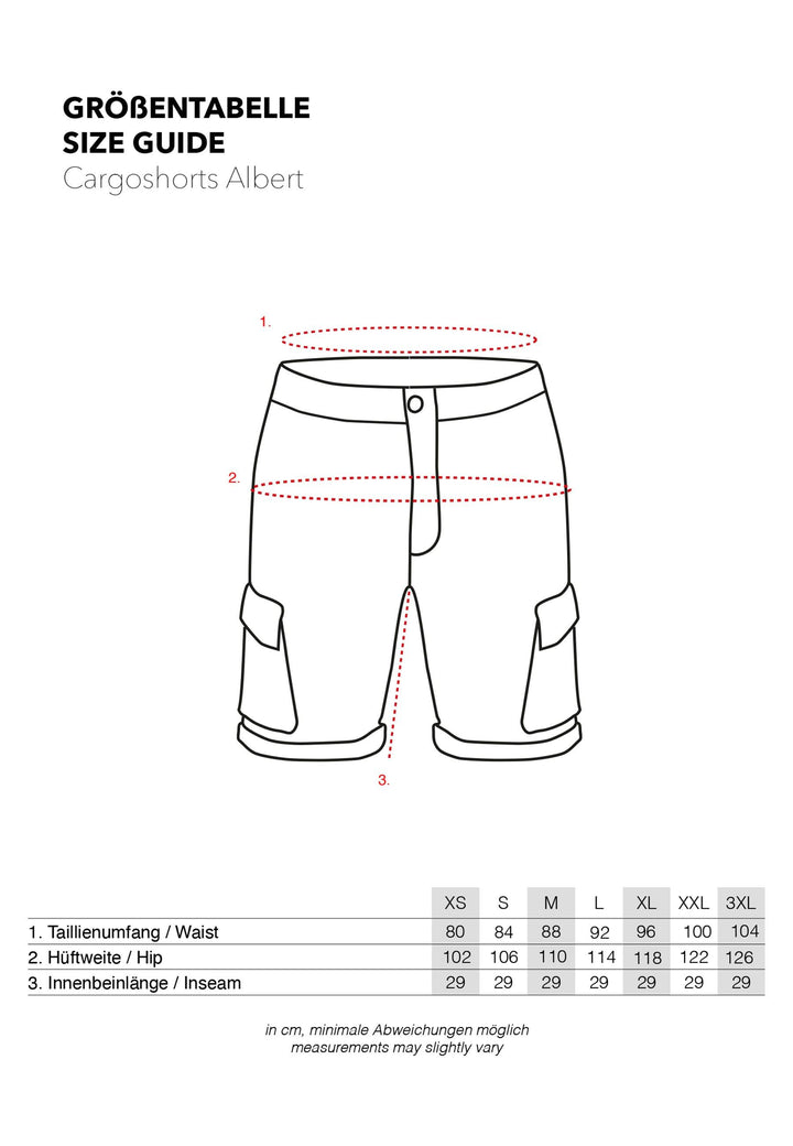 Indicode Herren Albert Cargo Shorts Hawaii mit 6 Taschen aus 100% Baumwolle - INDICODE