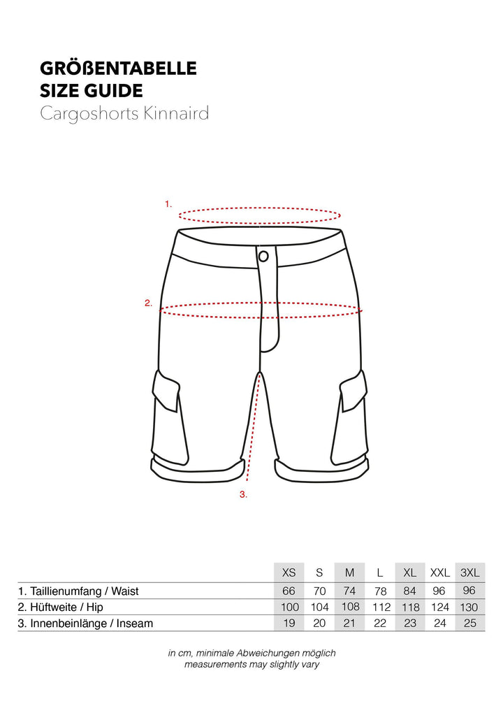 Indicode Herren Kinnaird Chino Cargo Shorts mit 6 Taschen aus 98% Baumwolle - INDICODE