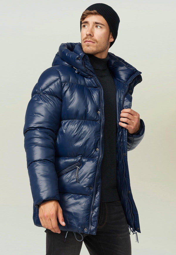 Indicode Herren Local Winterjacke in Daunenjacken-Optik mit Kapuze - INDICODE