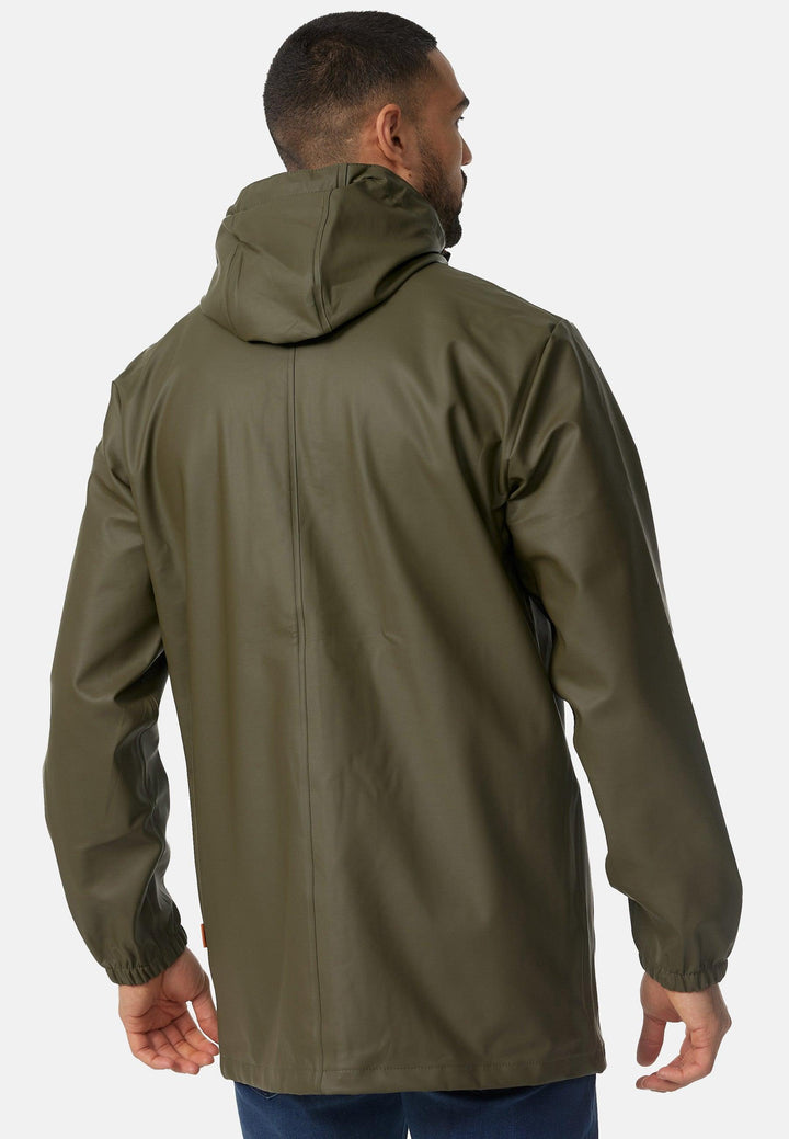 Indicode Herren Malmoe Regenjacke mit Kapuze lange wasserdichte Segeljacke - INDICODE