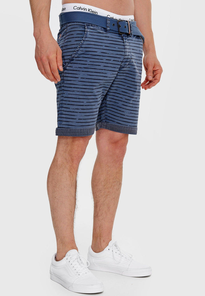 Indicode Herren Arroyo Shorts mit Gürtel aus 98% Baumwolle - INDICODE