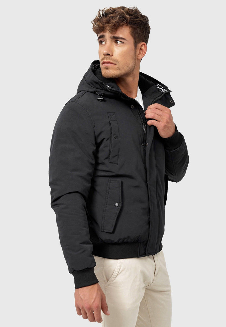 Indicode Herren Albany Jacke mit Kapuze (Polar-Fleece-Futter) & Reißverschluss - INDICODE