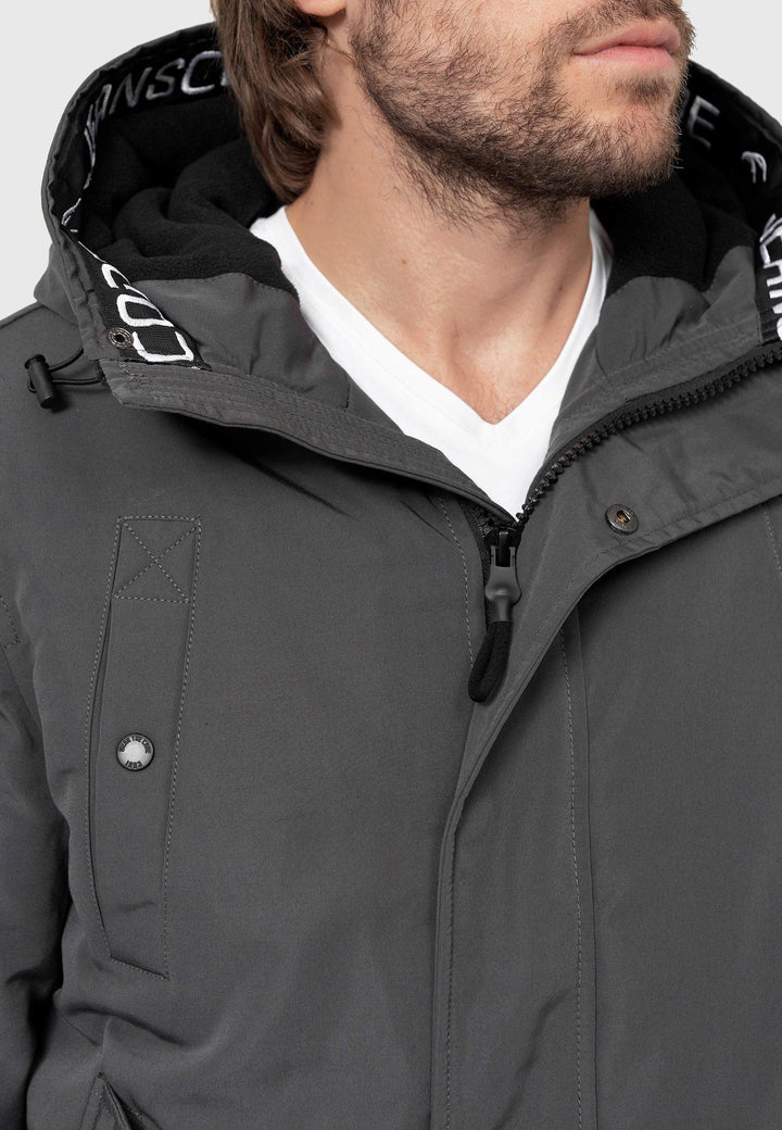 Indicode Herren Albany Jacke mit Kapuze (Polar-Fleece-Futter) & Reißverschluss - INDICODE