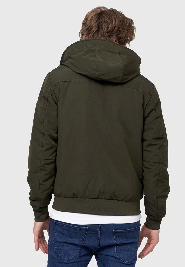 Indicode Herren Albany Jacke mit Kapuze (Polar-Fleece-Futter) & Reißverschluss - INDICODE