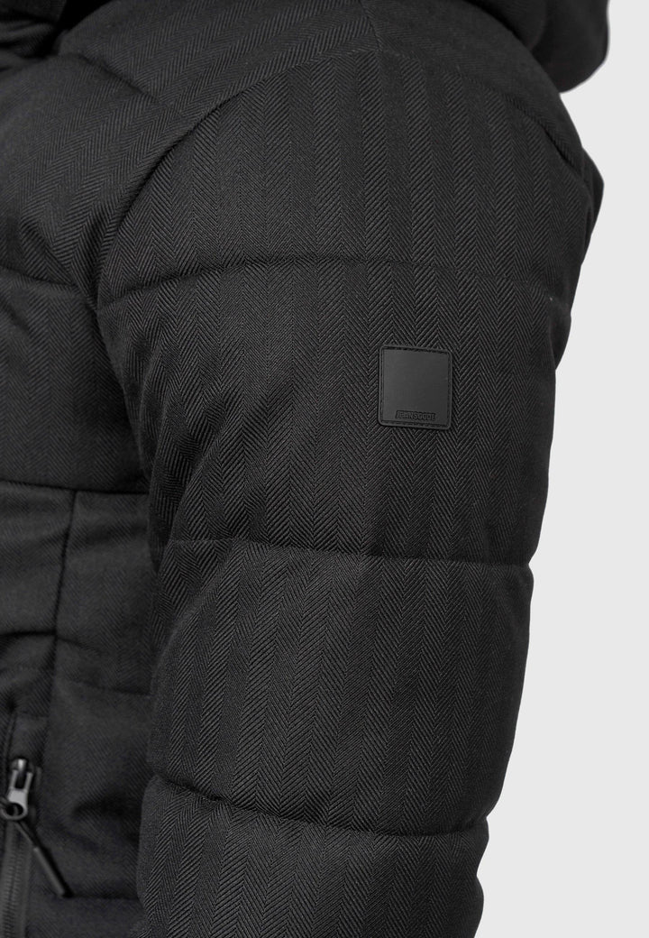 Indicode Herren Hebert Steppjacke in Daunenjacken-Optik mit Kapuze - INDICODE