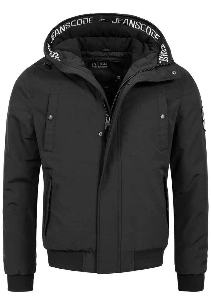 Indicode Herren Albany Jacke mit Kapuze (Polar-Fleece-Futter) & Reißverschluss - INDICODE