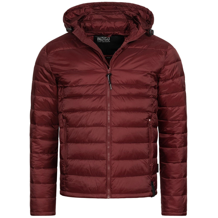 Indicode Herren Hampshire Steppjacke in Daunenjacken-Optik mit abnehmbarer Kapuze - INDICODE
