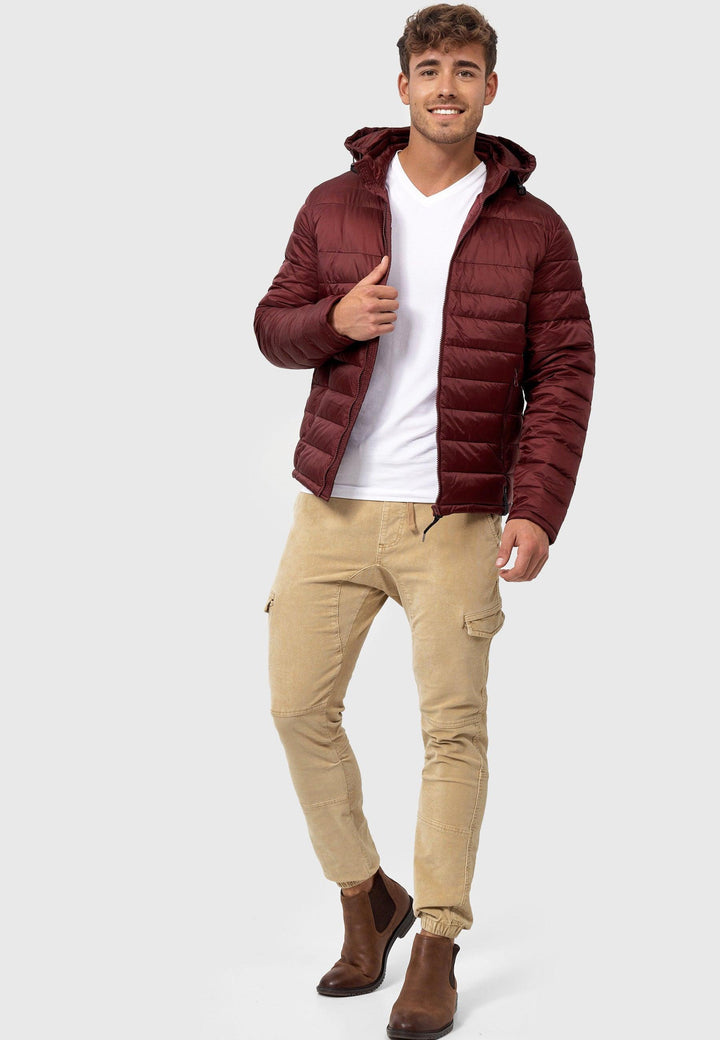 Indicode Herren Hampshire Steppjacke in Daunenjacken-Optik mit abnehmbarer Kapuze - INDICODE