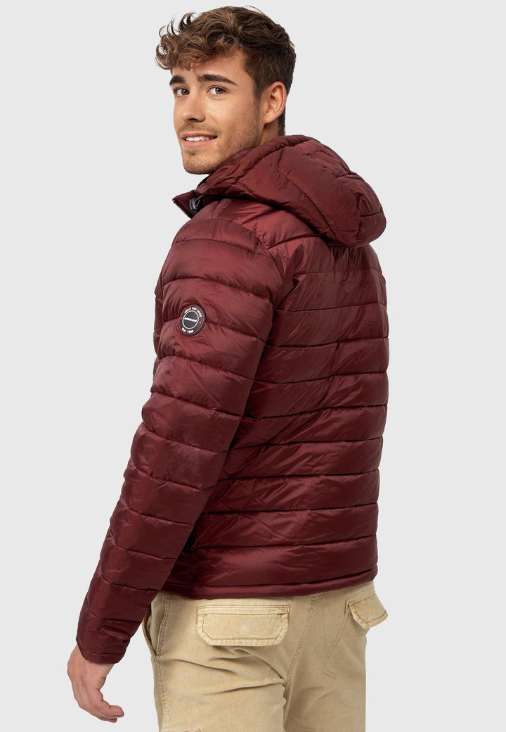 Indicode Herren Hampshire Steppjacke in Daunenjacken-Optik mit abnehmbarer Kapuze - INDICODE