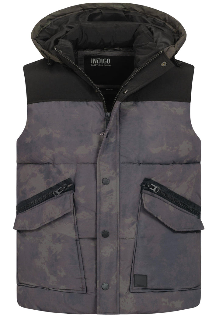 Indicode Herren Simmons Winterweste mit Kapuze - INDICODE