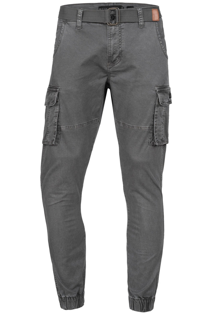Indicode Herren Kerr Cargohose aus 98% Baumwolle inkl. Gürtel - INDICODE