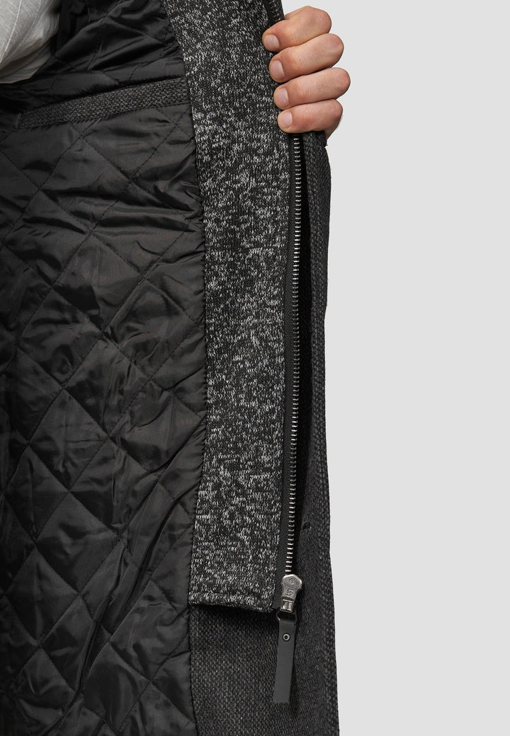 Indicode Herren Cliff Kurzmantel aus hochwertiger Wollmischung mit Stehkragen - INDICODE