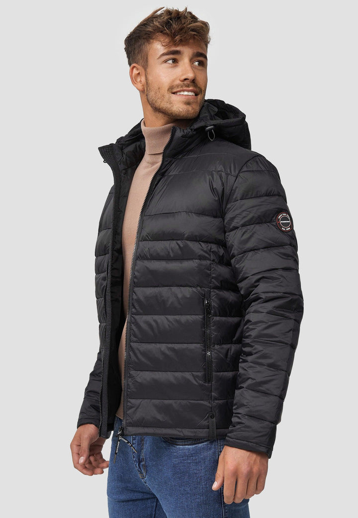 Indicode Herren Hampshire Steppjacke in Daunenjacken-Optik mit abnehmbarer Kapuze - INDICODE