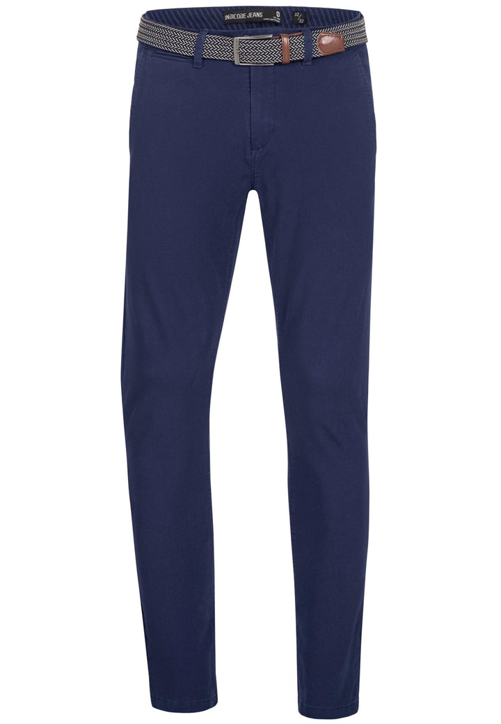 Indicode Herren Massy Super Stretch Chinohose aus Baumwolle inkl. Gürtel - INDICODE
