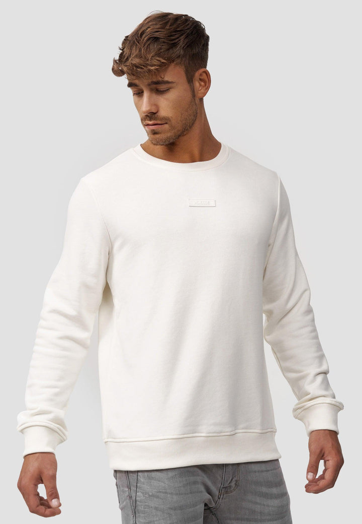 Indicode Herren Baxter Sweatshirt mit Ripp-Bündchen aus Baumwoll-Mix - INDICODE