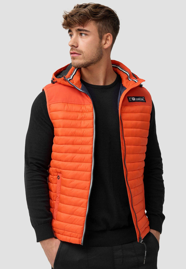 Indicode Herren Leach Steppweste mit Kapuze - INDICODE