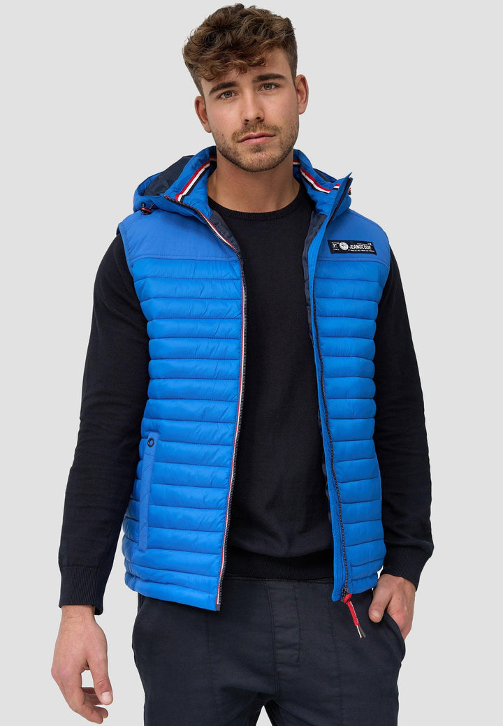Indicode Herren Leach Steppweste mit Kapuze - INDICODE