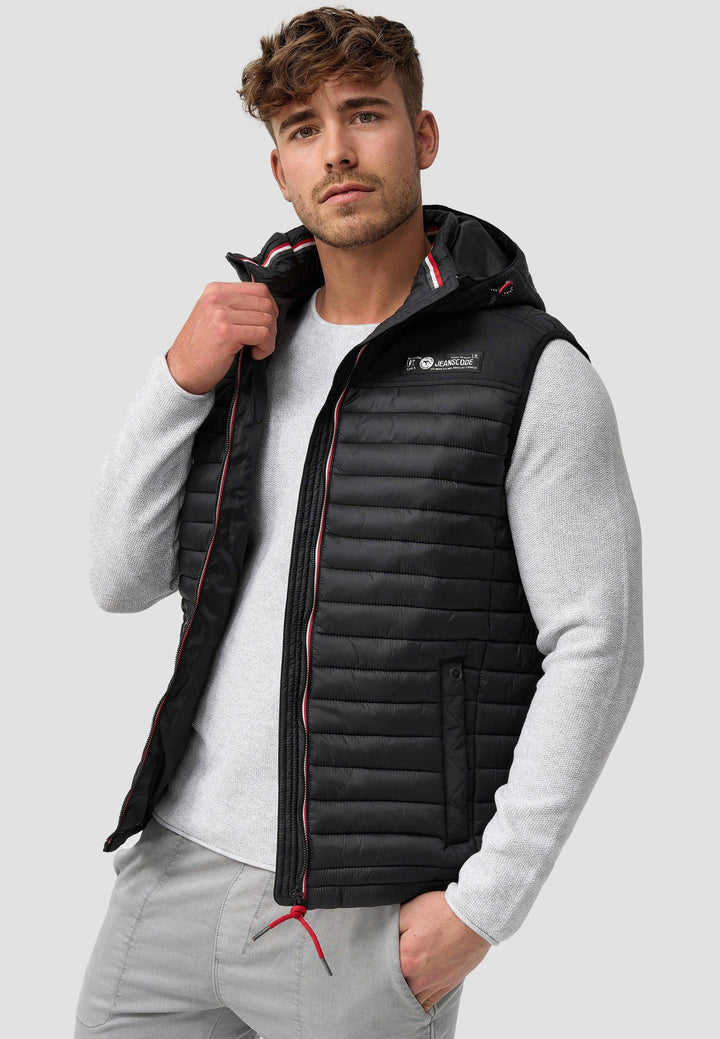 Indicode Herren Leach Steppweste mit Kapuze - INDICODE