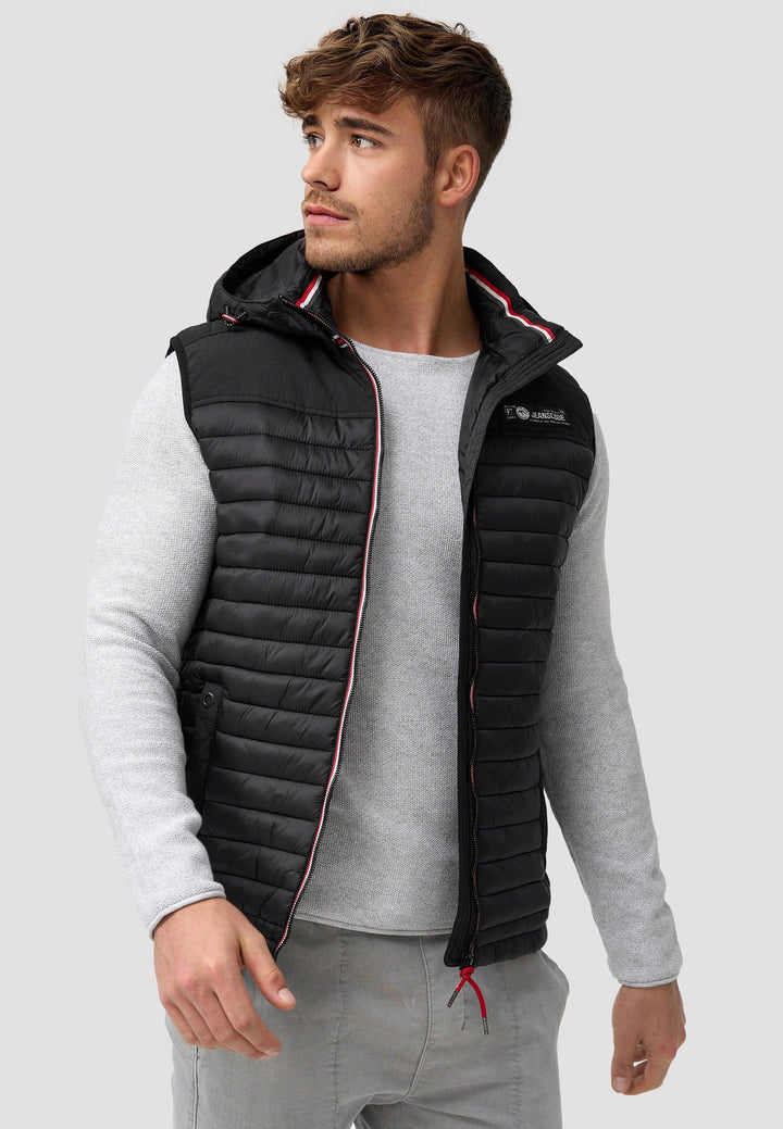 Indicode Herren Leach Steppweste mit Kapuze - INDICODE