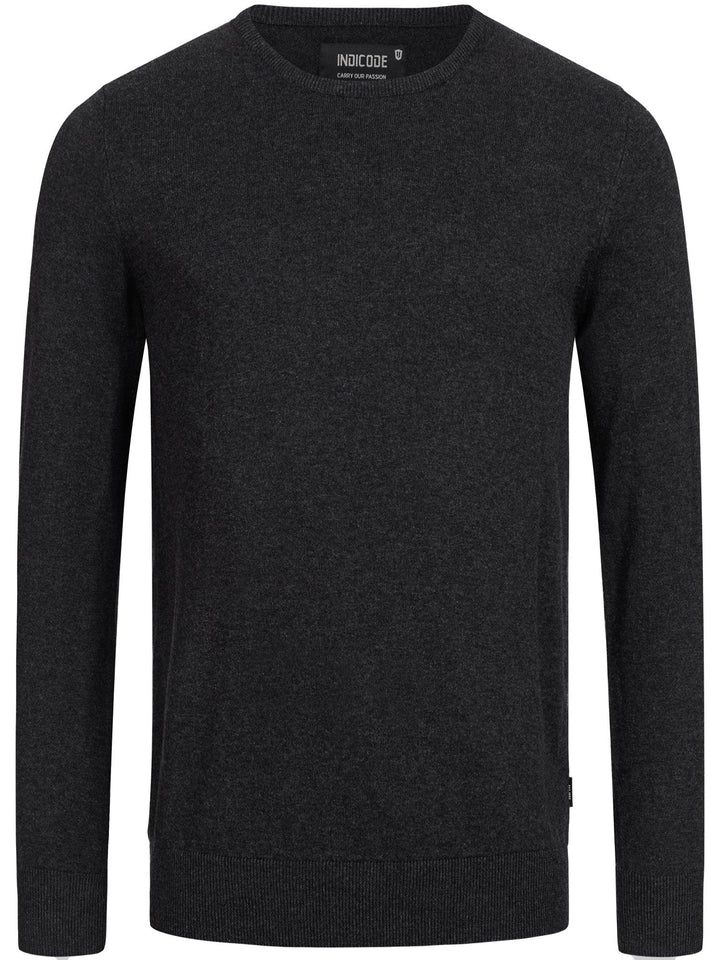 Indicode Herren Benjamin Feinstrickpullover mit Ripp-Bündchen & Rundhals-Ausschnitt aus 100% Baumwolle - INDICODE