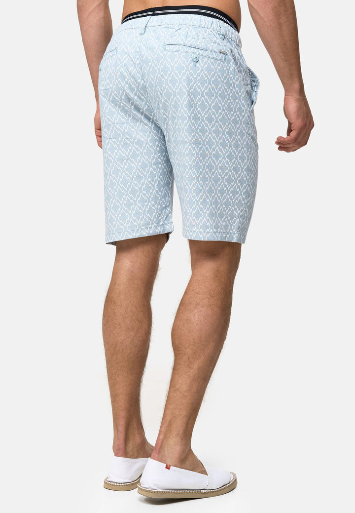 Indicode Herren Apostolis Chino Shorts mit 4 Taschen aus 55% Leinen - INDICODE