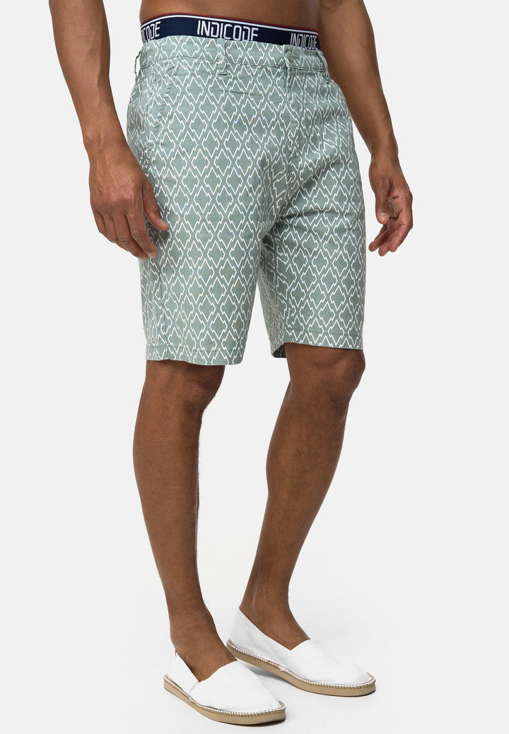 Indicode Herren Apostolis Chino Shorts mit 4 Taschen aus 55% Leinen - INDICODE
