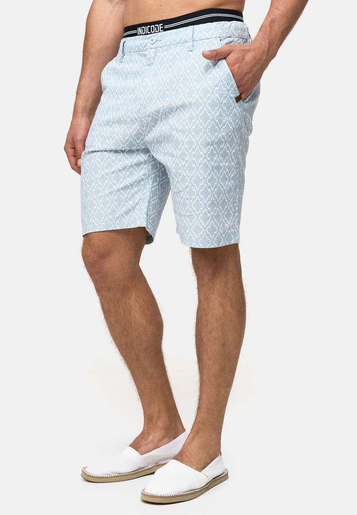 Indicode Herren Apostolis Chino Shorts mit 4 Taschen aus 55% Leinen - INDICODE