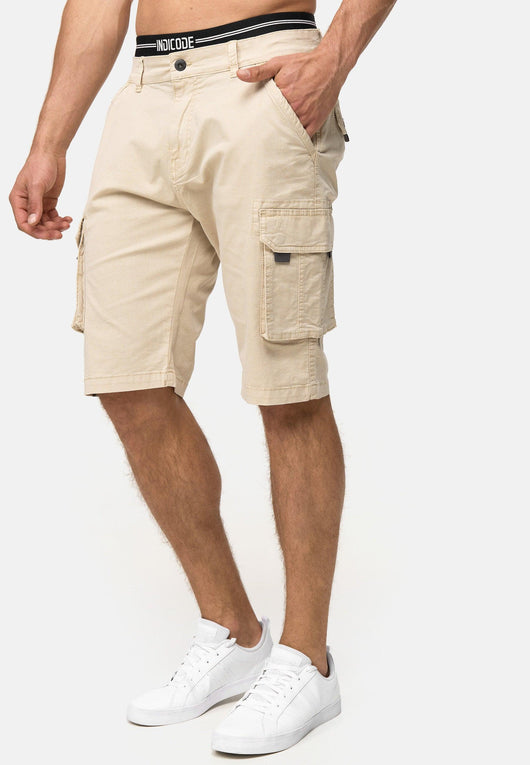 Indicode Herren Coeur Cargo Shorts mit 6 Taschen aus 98% Baumwolle - INDICODE