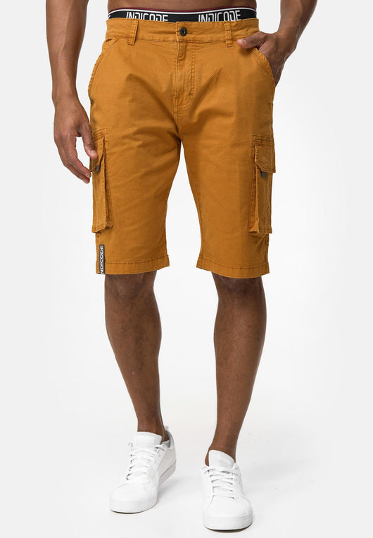 Indicode Herren Coeur Cargo Shorts mit 6 Taschen aus 98% Baumwolle